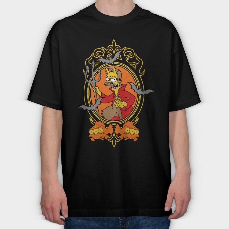 Satan Simpson, Tricou Oversize Barbati (Unisex)