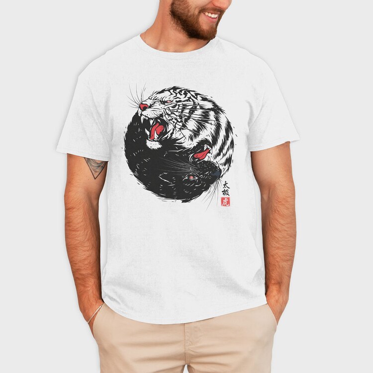 Tiger Roar Yin Yang, Tricou Barbati (Unisex)