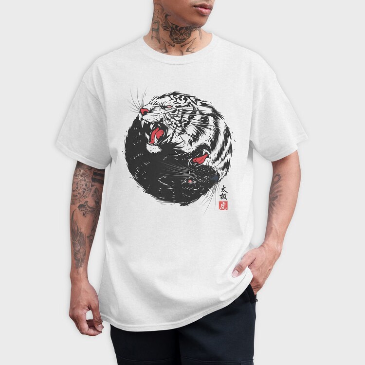 Tiger Roar Yin Yang, Tricou Barbati (Unisex)