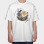 I Will Sit With You In The Dark, Tricou Oversize Barbati (Unisex)