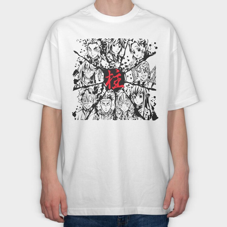 Demon Slayer Group, Tricou Oversize Barbati (Unisex)