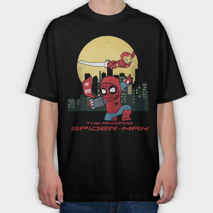 Spiderman My Hero, Tricou Oversize Barbati (Unisex)