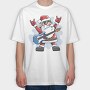 Santa Claus Rocker, Tricou Oversize Barbati (Unisex)