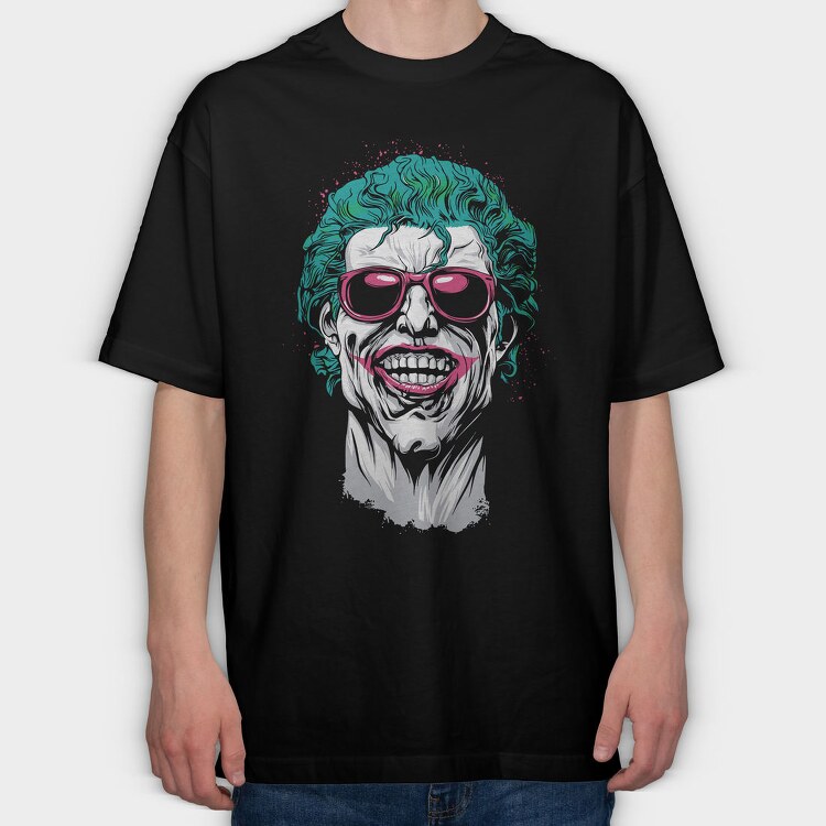 Joker Glasses, Tricou Oversize Barbati (Unisex)