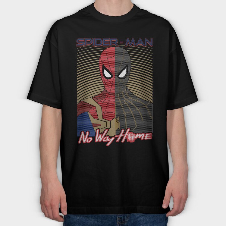 Spiderman No Way Home, Tricou Oversize Barbati (Unisex)