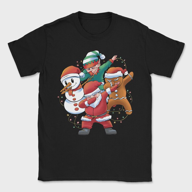 Santa Friends Dabbing, Tricou Barbati (Unisex)