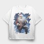 Santa Claus Rocking, Tricou Oversize Barbati (Unisex)
