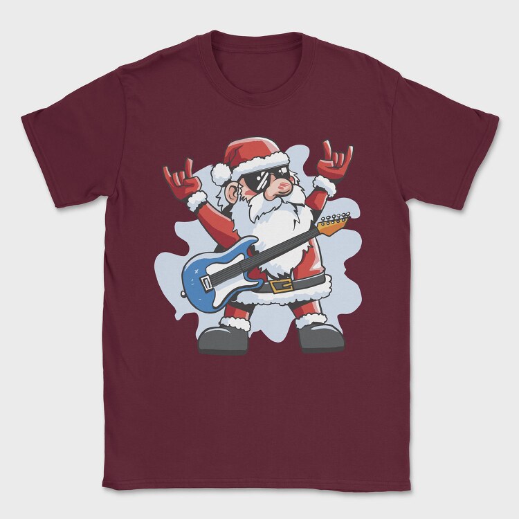 Santa Claus Rocker, Tricou Barbati (Unisex)