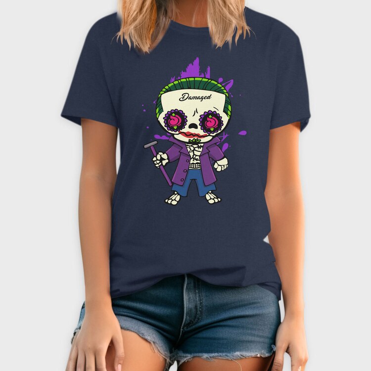 Joker Skull Damage, Tricou Barbati (Unisex)