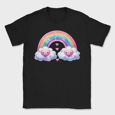 Kawaii Rainbow Heart, Tricou Barbati (Unisex)