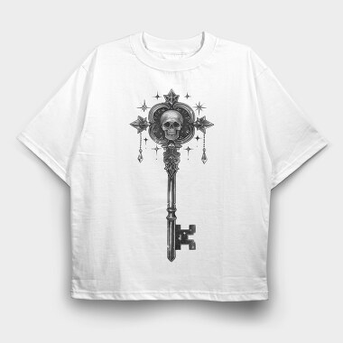 Key Skull Stars, Tricou Oversize Barbati (Unisex)