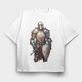 Knight Armor Silver, Tricou Oversize Barbati (Unisex)