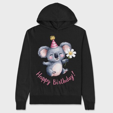 Koala Birthday Party, Hanorac Oversize Barbati (Unisex)