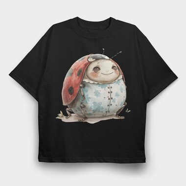 Ladybug Flower Girl, Tricou Oversize Barbati (Unisex)