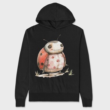 Ladybug Smile Clipart, Hanorac Oversize Barbati (Unisex)