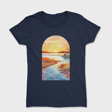 Lake Sunset Vintage, Tricou Femei