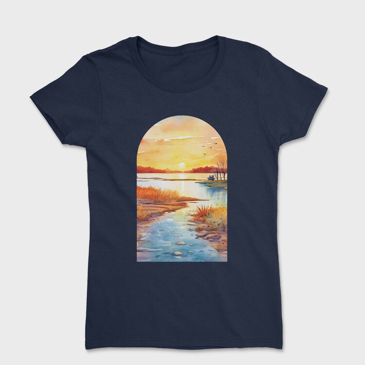Lake Sunset Vintage, Tricou Femei