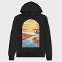 Lake Sunset Vintage, Hanorac Oversize Barbati (Unisex)