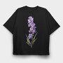 Larkspur Flower 01, Tricou Oversize Barbati (Unisex)