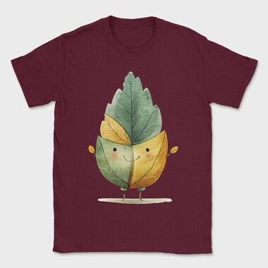 Leaf Character Clipart, Tricou Barbati (Unisex)