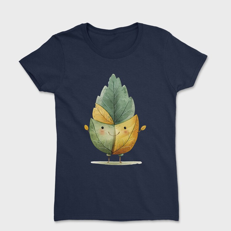 Leaf Character Clipart, Tricou Femei