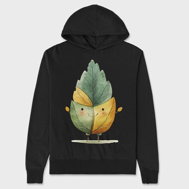 Leaf Character Clipart, Hanorac Oversize Barbati (Unisex)