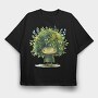 Leaf Hat Gnome, Tricou Oversize Barbati (Unisex)