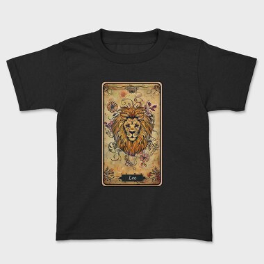 Leo Lion Floral, Tricou Copii