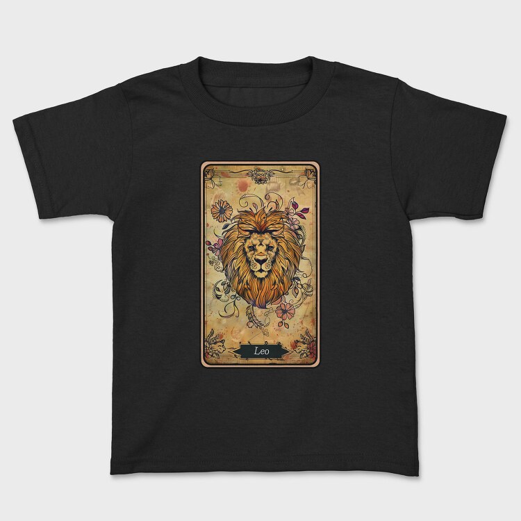 Leo Lion Floral, Tricou Copii