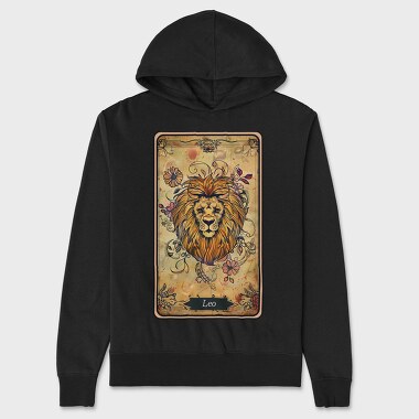 Leo Lion Floral, Hanorac Oversize Barbati (Unisex)