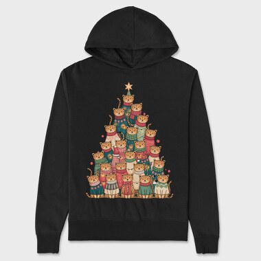 Leopard Christmas Tree, Hanorac Oversize Barbati (Unisex)