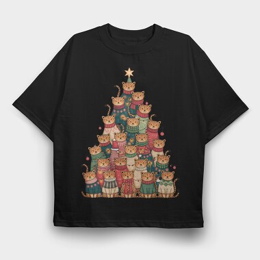 Leopard Christmas Tree, Tricou Oversize Barbati (Unisex)