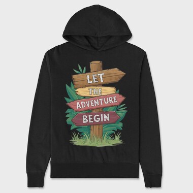 Let The Adventure Begin, Hanorac Oversize Barbati (Unisex)