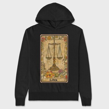 Libra Scales Flowers, Hanorac Oversize Barbati (Unisex)