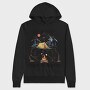Life Is Better Camping Bear Campfire, Hanorac Oversize Barbati (Unisex)