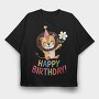 Lion Party Flower, Tricou Oversize Barbati (Unisex)