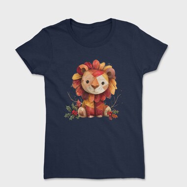 Lion Patchwork Christmas, Tricou Femei