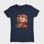 Lion Patchwork Christmas, Tricou Femei