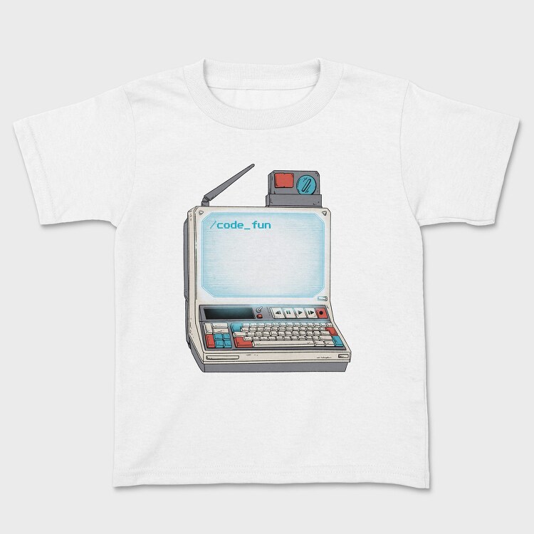 Old Computer Technology Code Fun, Tricou Copii