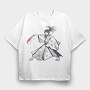 Samurai Woman Finisher, Tricou Oversize Barbati (Unisex)