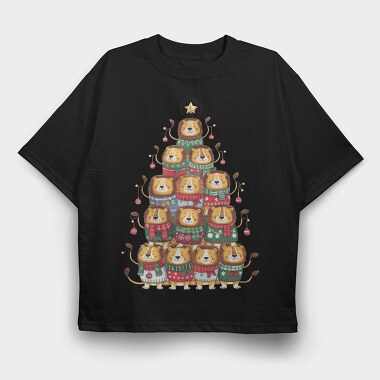 Lions Christmas Tree, Tricou Oversize Barbati (Unisex)