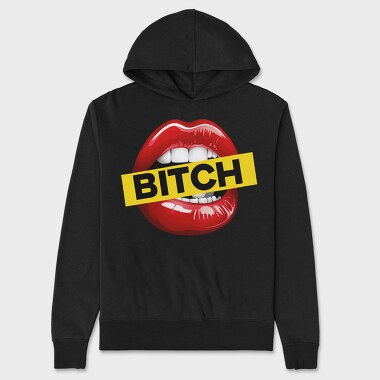Lips Bitch Bite, Hanorac Oversize Barbati (Unisex)