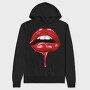 Lips Blood Drip, Hanorac Oversize Barbati (Unisex)