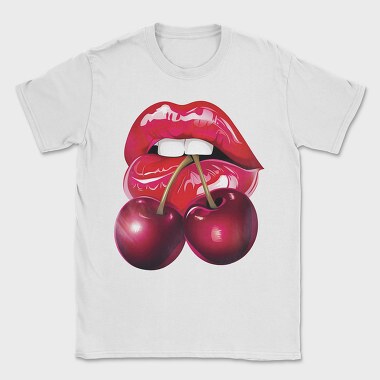 Lips Cherries Bite, Tricou Barbati (Unisex)