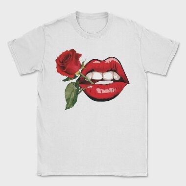 Lips Rose Bite, Tricou Barbati (Unisex)
