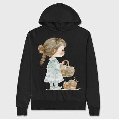 Little Girl Basket, Hanorac Oversize Barbati (Unisex)