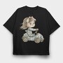 Little Girl Car, Tricou Oversize Barbati (Unisex)