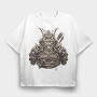 Samurai Warrior Dark, Tricou Oversize Barbati (Unisex)