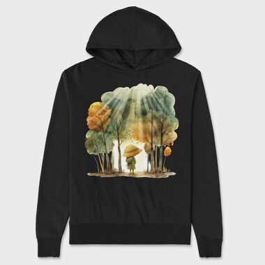 Little Gnome In Forest, Hanorac Oversize Barbati (Unisex)