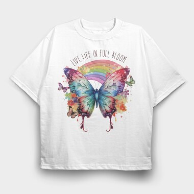 Live Life In Full Bloom, Tricou Oversize Barbati (Unisex)